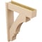Ekena Millwork 8-in W x 30-in D x 42-in H Balboa Block Rough Cedar Woodgrain TimberThane Outlooker, Primed Tan OUTUR080X30X42BOA44RCPR - alternate 2